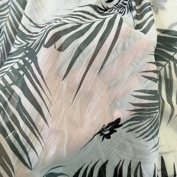 Kona Sol Tropical Print Sheer Kaftan Beach Cover Up - Picture 13 of 16